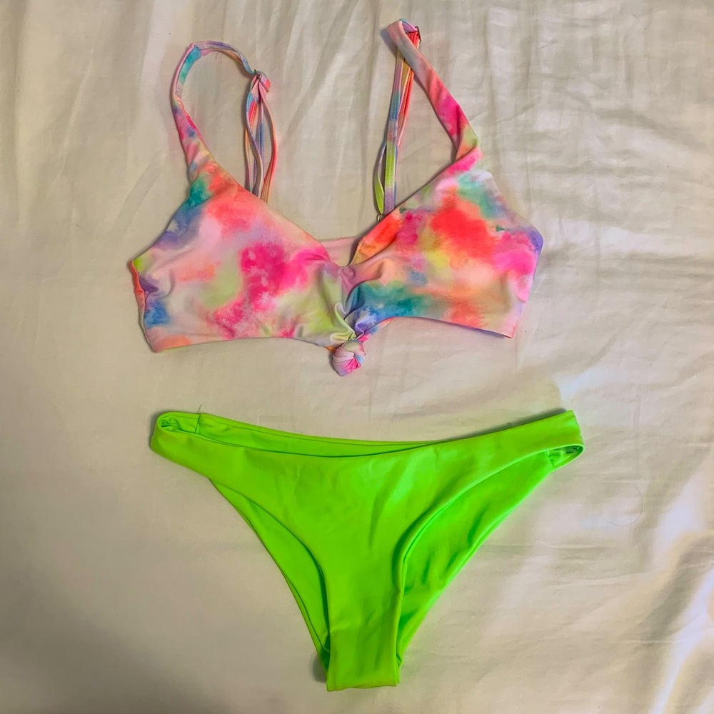 Tie dye bathing suit